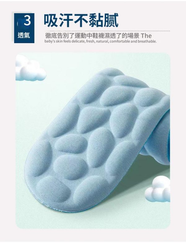 〔月月新鞋墊計畫〕藍色鵝卵石舒氣鞋墊
