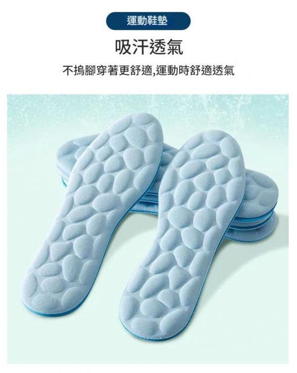 〔月月新鞋墊計畫〕藍色鵝卵石舒氣鞋墊